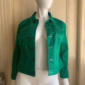NWT Talbots Green Jean Jacket